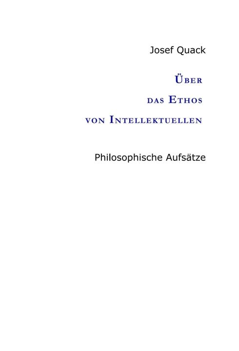 Produktbild: &Uuml;ber das Ethos von Intellektuellen