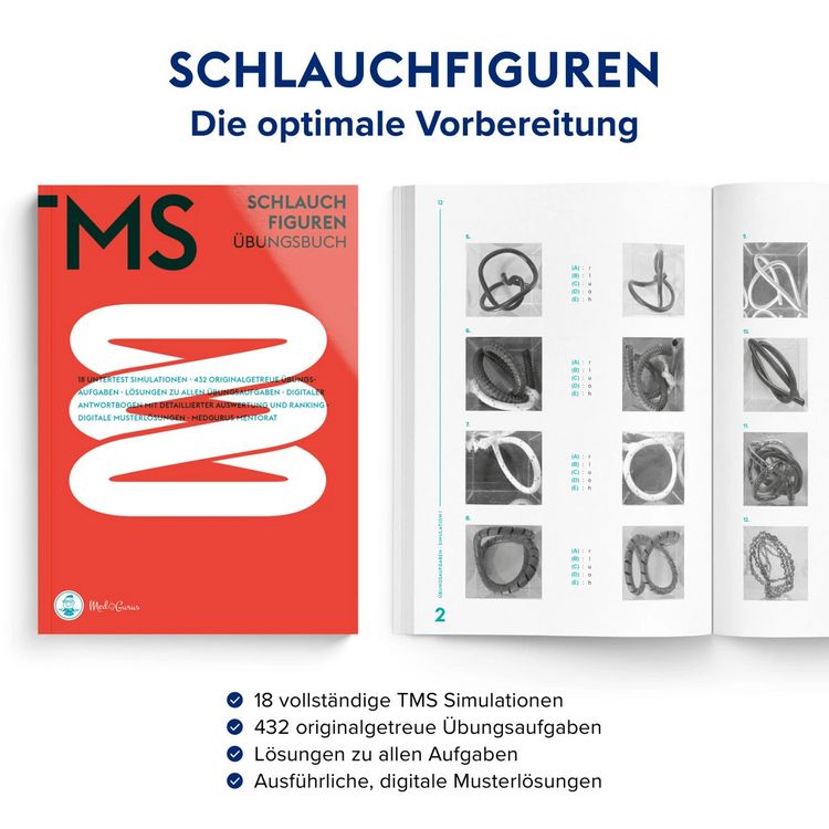 Produktbild: MedGurus - TMS &Uuml;bungsbuch Schlauchfiguren