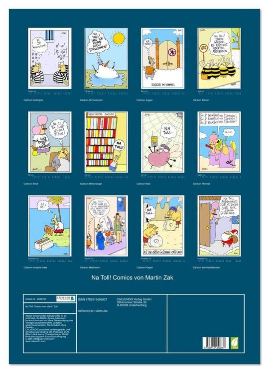 Produktbild: Na Toll! Comics von Martin Zak (Wandkalender 2026 DIN A2 hoch), CALVENDO Monatskalender