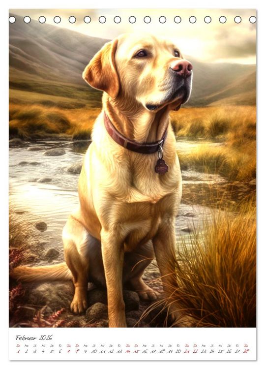 Produktbild: Der Labrador (Tischkalender 2026 DIN A5 hoch), CALVENDO Monatskalender
