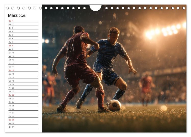 Produktbild: Fu&szlig;ball Kalender - Das Spiel unseres Lebens (Wandkalender 2026 DIN A4 quer), CALVENDO Monatskalender