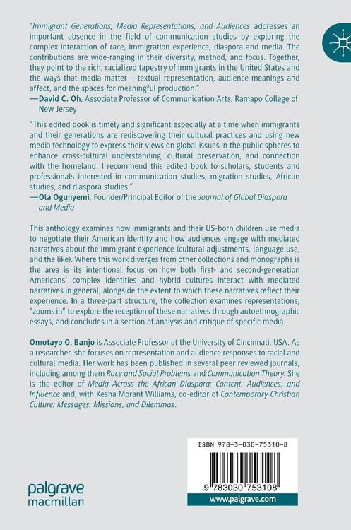 Produktbild: Immigrant Generations, Media Representations, and Audiences