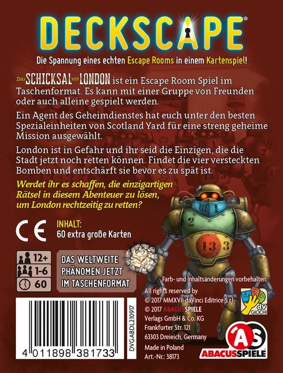 Produktbild: Deckscape - Das Schicksal von London