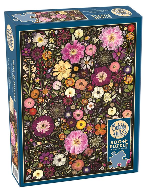 Produktbild: COBBLE HILL PUZZLES - Bl&uuml;tenpresse: Zierblumen 500 Teile