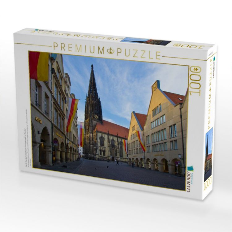 Produktbild: CALVENDO Puzzle Die St. Lamberti-Kirche am Prinzipalmarkt in M&uuml;nster | 1000 Teile Lege-Gr&ouml;&szlig;e 64x48cm Foto-Puzzle f&uuml;r gl&uuml;ckliche Stunden