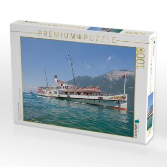 Produktbild: CALVENDO Puzzle "Stadt Luzern" Raddampfer 1928 | 1000 Teile Lege-Gr&ouml;&szlig;e 64x48cm Foto-Puzzle f&uuml;r gl&uuml;ckliche Stunden
