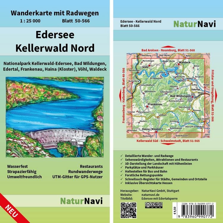 Produktbild: Edersee - Kellerwald Nord, Blatt 50-566, 1 : 25 000