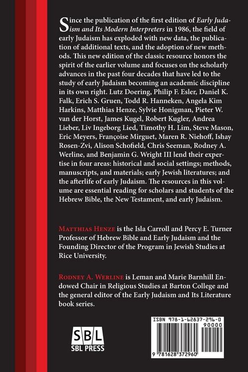 Produktbild: Early Judaism and Its Modern Interpreters