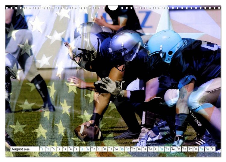 Produktbild: HEROES - American Football (Wandkalender 2026 DIN A3 quer), CALVENDO Monatskalender