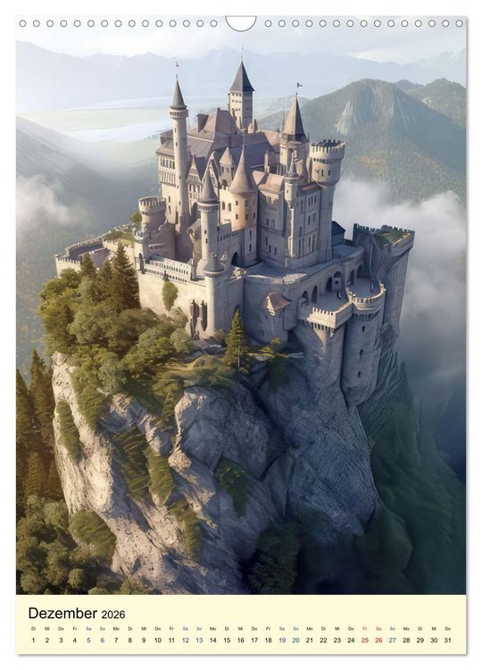 Produktbild: Drachen Ritter Burgen (Wandkalender 2026 DIN A3 hoch), CALVENDO Monatskalender