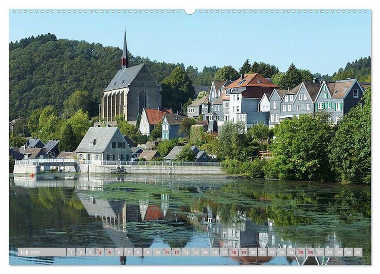 Produktbild: Wuppertal - Die Gro&szlig;stadt im Gr&uuml;nen (Wandkalender 2026 DIN A2 quer), CALVENDO Monatskalender