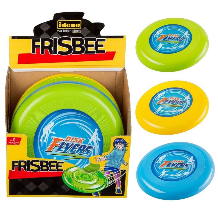 Produktbild: Idena Frisbee gelb gr&uuml;n blau &Oslash;19cm 3fach sortiert