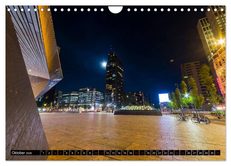 Produktbild: Rotterdam bei Nacht (Wandkalender 2026 DIN A4 quer), CALVENDO Monatskalender