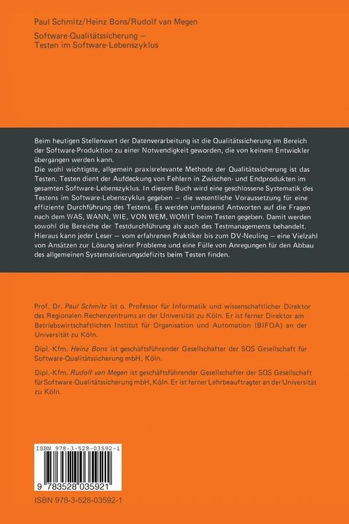 Produktbild: Software-Qualit&auml;tssicherung