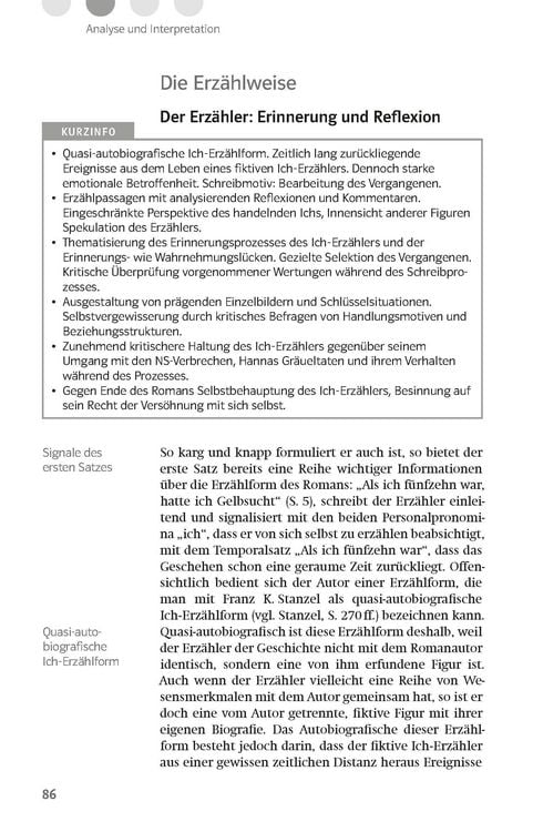 Produktbild: Klett Lekt&uuml;rehilfen Bernhard Schlink, Der Vorleser
