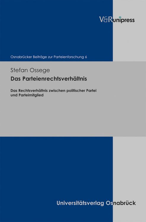 Produktbild: Das Parteienrechtsverh&auml;ltnis
