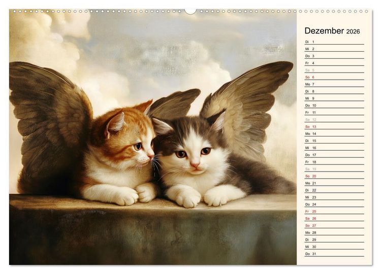Produktbild: Katzen schaffen Kunst (Wandkalender 2026 DIN A2 quer), CALVENDO Monatskalender