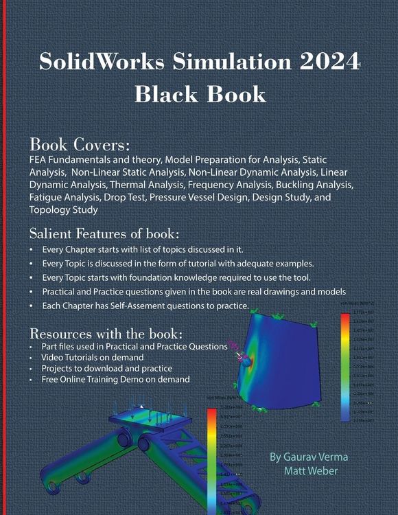 Produktbild: SolidWorks Simulation 2024 Black Book