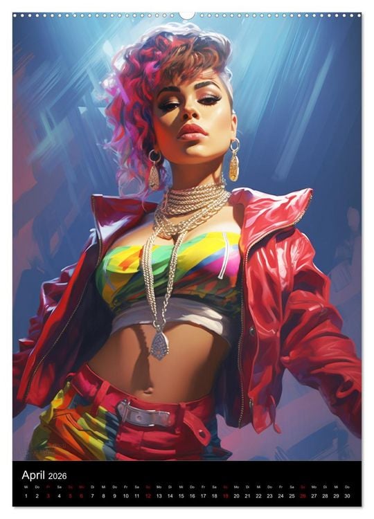 Produktbild: Rap Queens. Badass Attitude im Streetwear-Charme (Wandkalender 2026 DIN A2 hoch), CALVENDO Monatskalender