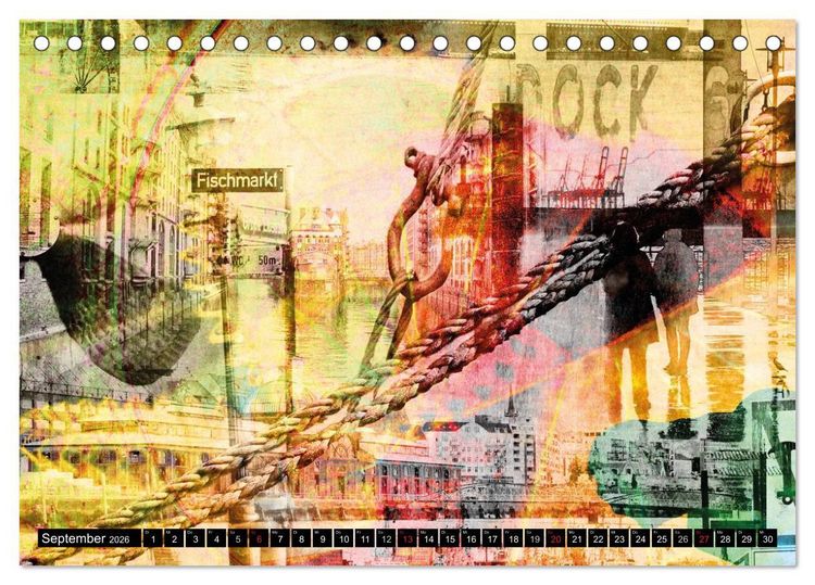 Produktbild: Hamburg Abstrakt (Tischkalender 2026 DIN A5 quer), CALVENDO Monatskalender