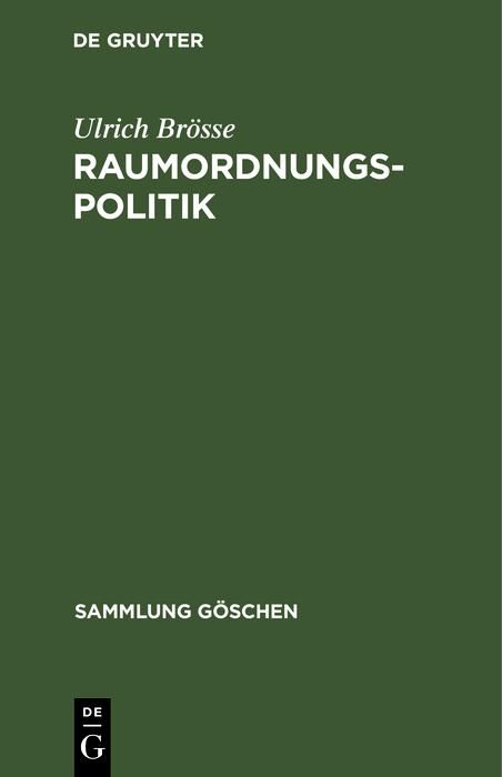 Produktbild: Raumordnungspolitik