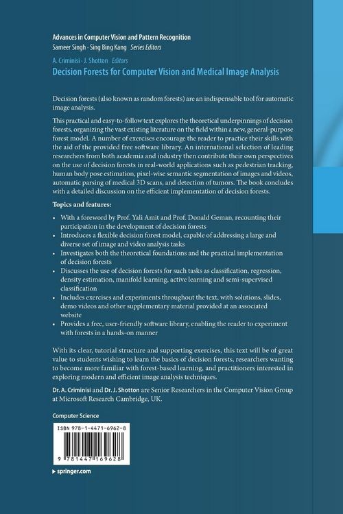 Produktbild: Decision Forests for Computer Vision and Medical Image Analysis