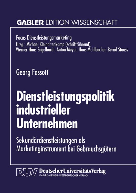 Produktbild: Dienstleistungspolitik industrieller Unternehmen