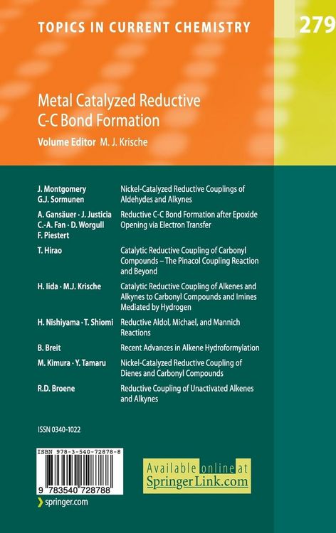 Produktbild: Metal Catalyzed Reductive C-C Bond Formation