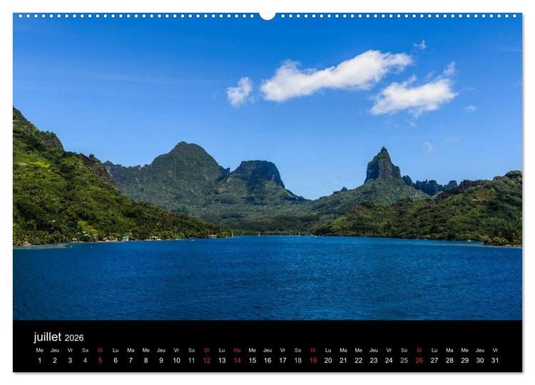 Produktbild: Polyn&eacute;sie fran&ccedil;aise - Magie des &icirc;les (Calendrier mural 2026 DIN A2 vertical) calendrier de bureau