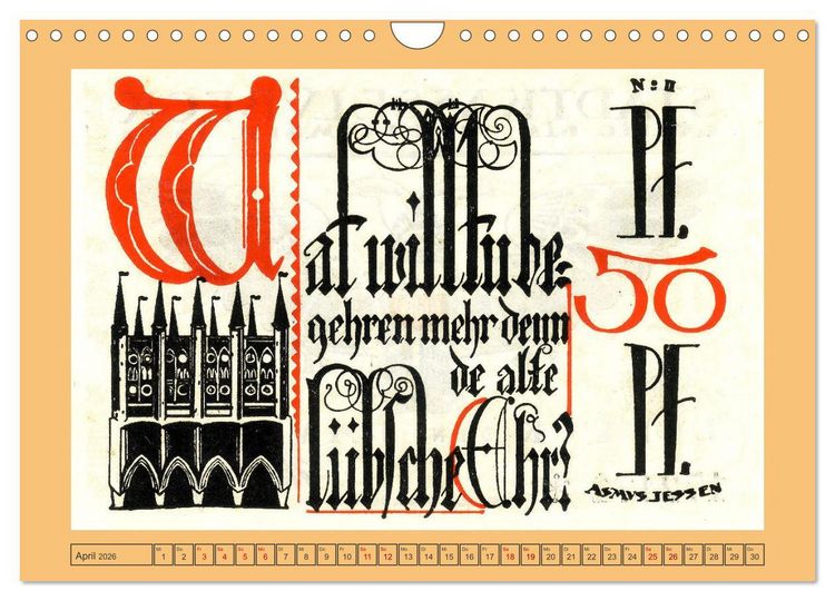 Produktbild: Gru&szlig; aus L&uuml;beck (Wandkalender 2026 DIN A4 quer), CALVENDO Monatskalender