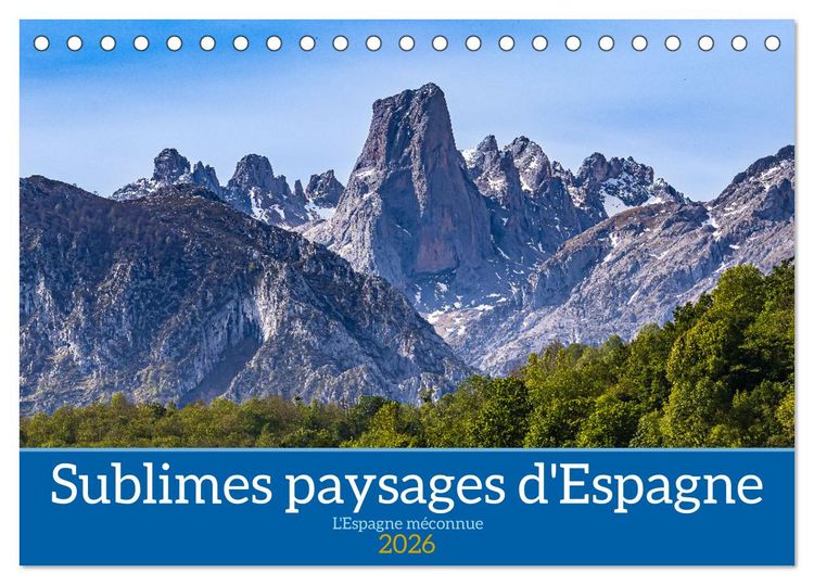 Produktbild: Sublimes paysages d'Espagne (Calendrier de bureau 2026 DIN A5 vertical), CALVENDO calendrier mensuel