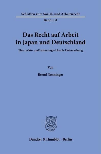 Produktbild: Das Recht auf Arbeit in Japan und Deutschland.