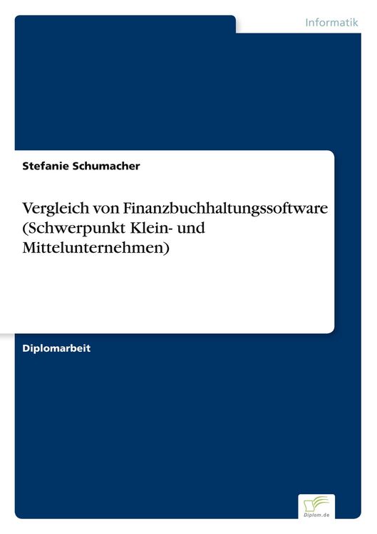 Produktbild: Vergleich von Finanzbuchhaltungssoftware (Schwerpunkt Klein- und Mittelunternehmen)