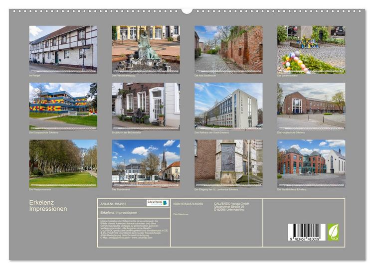 Produktbild: Erkelenz Impressionen (hochwertiger Premium Wandkalender 2026 DIN A2 quer), Kunstdruck in Hochglanz