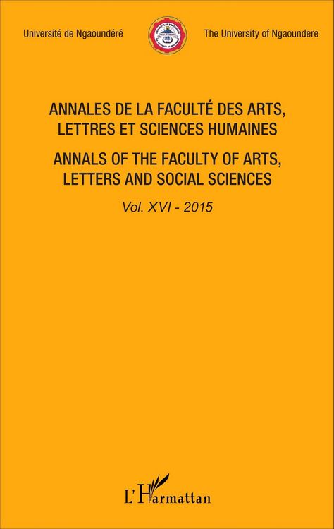 Produktbild: Annales de la facult&eacute; des arts, lettres et sciences humaines Vol XVI - 2015