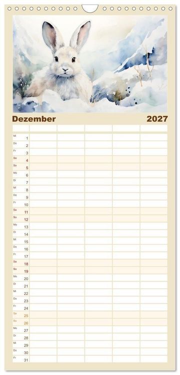 Produktbild: Familienplaner 2027 - Die Magie der Bergwelt mit 5 Spalten (Wandkalender, 21 x 45 cm) CALVENDO