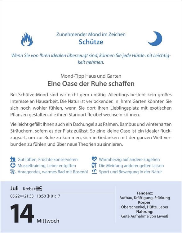 Produktbild: Leben mit dem Mond Tagesabrei&szlig;kalender 2027 - Praktische Tipps Tag f&uuml;r Tag