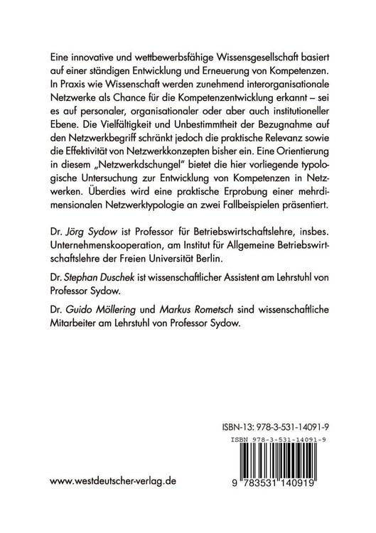 Produktbild: Kompetenzentwicklung in Netzwerken