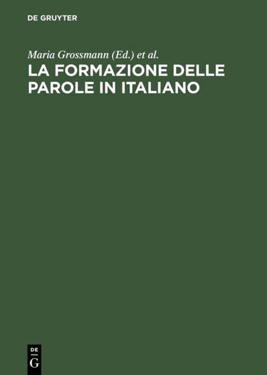 Produktbild: La formazione delle parole in italiano