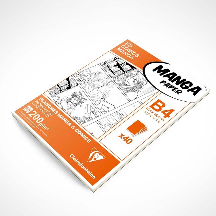 Produktbild: Papier f&uuml;r Manga, Packung/Etui mit 40 Blatt B4 200g