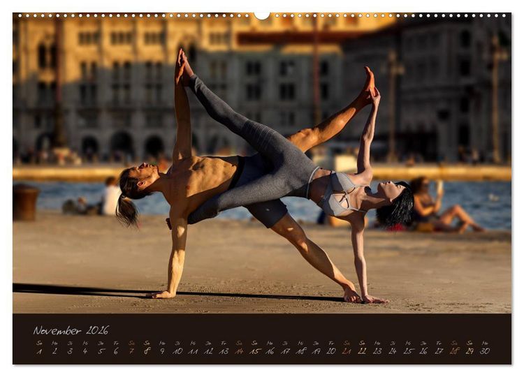 Produktbild: YogaPaare (hochwertiger Premium Wandkalender 2026 DIN A2 quer), Kunstdruck in Hochglanz