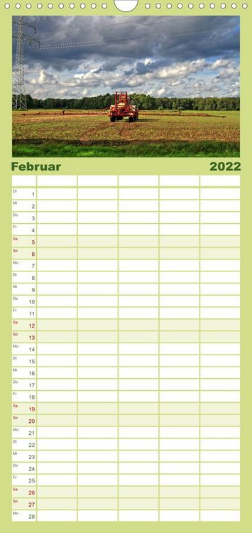 Produktbild: Familienplaner Landmaschinen zum Anfassen nah (Wandkalender 2022 , 21 cm x 45 cm, hoch)