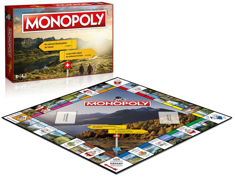 Produktbild: Monopoly Die sch&ouml;nsten Wandergebiete der Schweiz