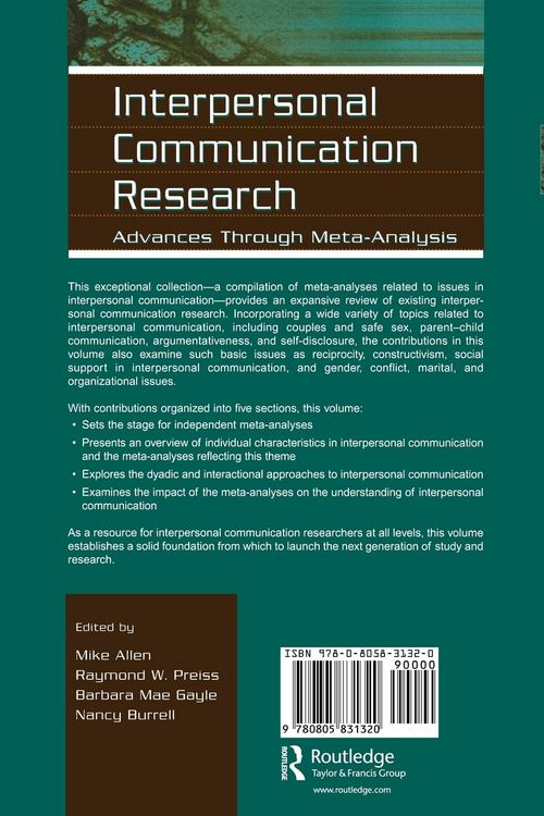Produktbild: Interpersonal Communication Research