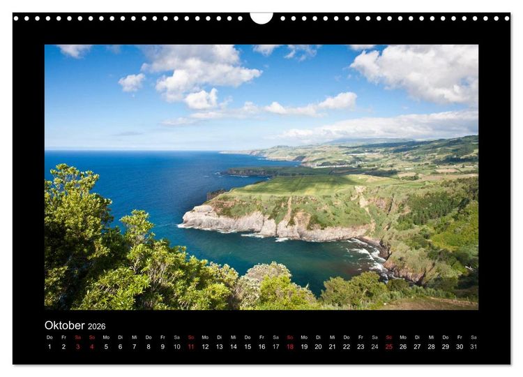Produktbild: Azoren - S&atilde;o Miguel (Wandkalender 2026 DIN A3 quer), CALVENDO Monatskalender