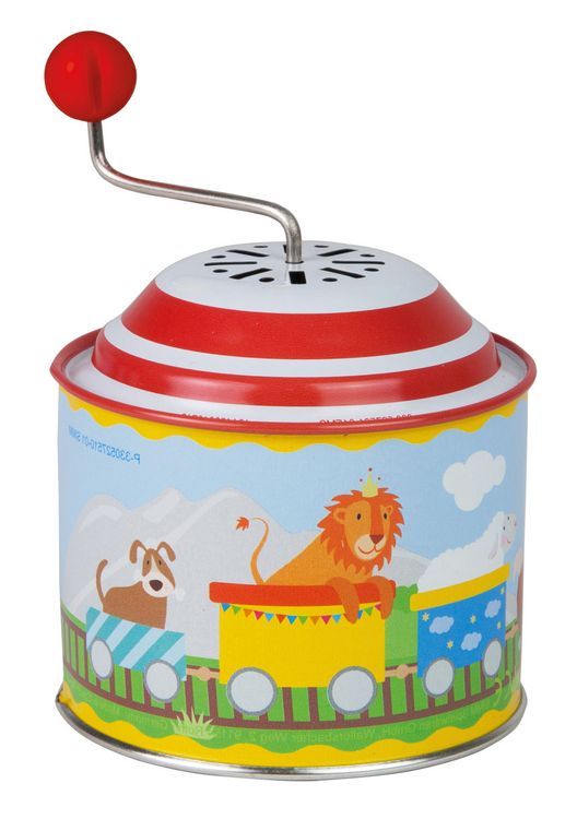 Produktbild: LENA Musikdrehdose je Motiv eine Melodie 4fach sortiert