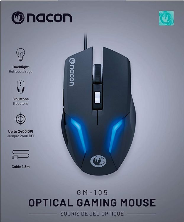 Produktbild: NACON GM-105 Optical Gaming Mouse, max. 2400dpi, schwarz