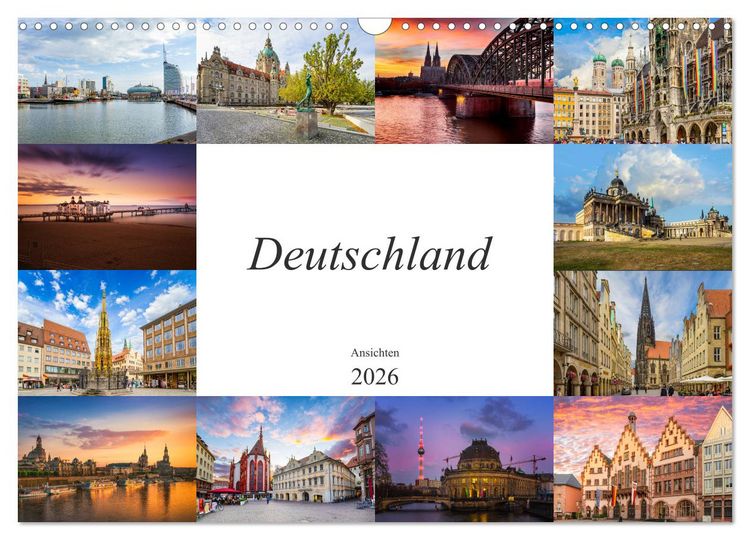 Produktbild: Deutschland Ansichten (Wandkalender 2026 DIN A3 quer), CALVENDO Monatskalender