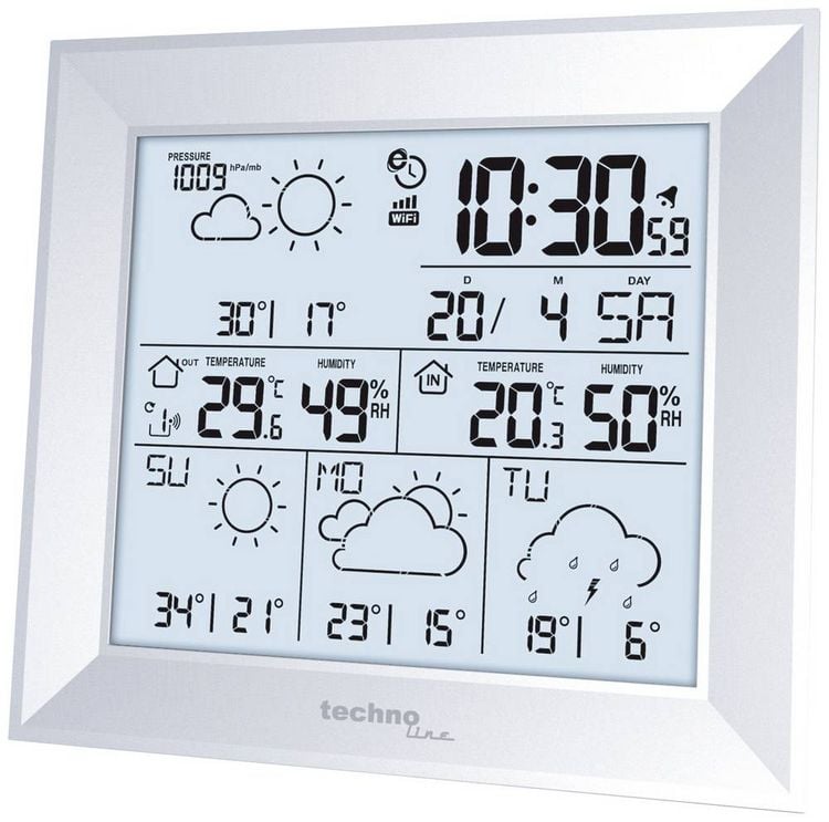 Produktbild: Techno Line WD2000 WLAN-Wetterstation Anzahl Sensoren max. 3