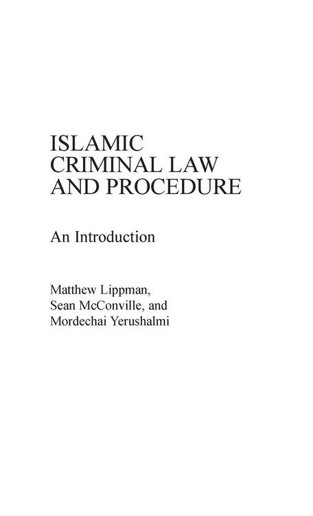 Produktbild: Islamic Criminal Law and Procedure